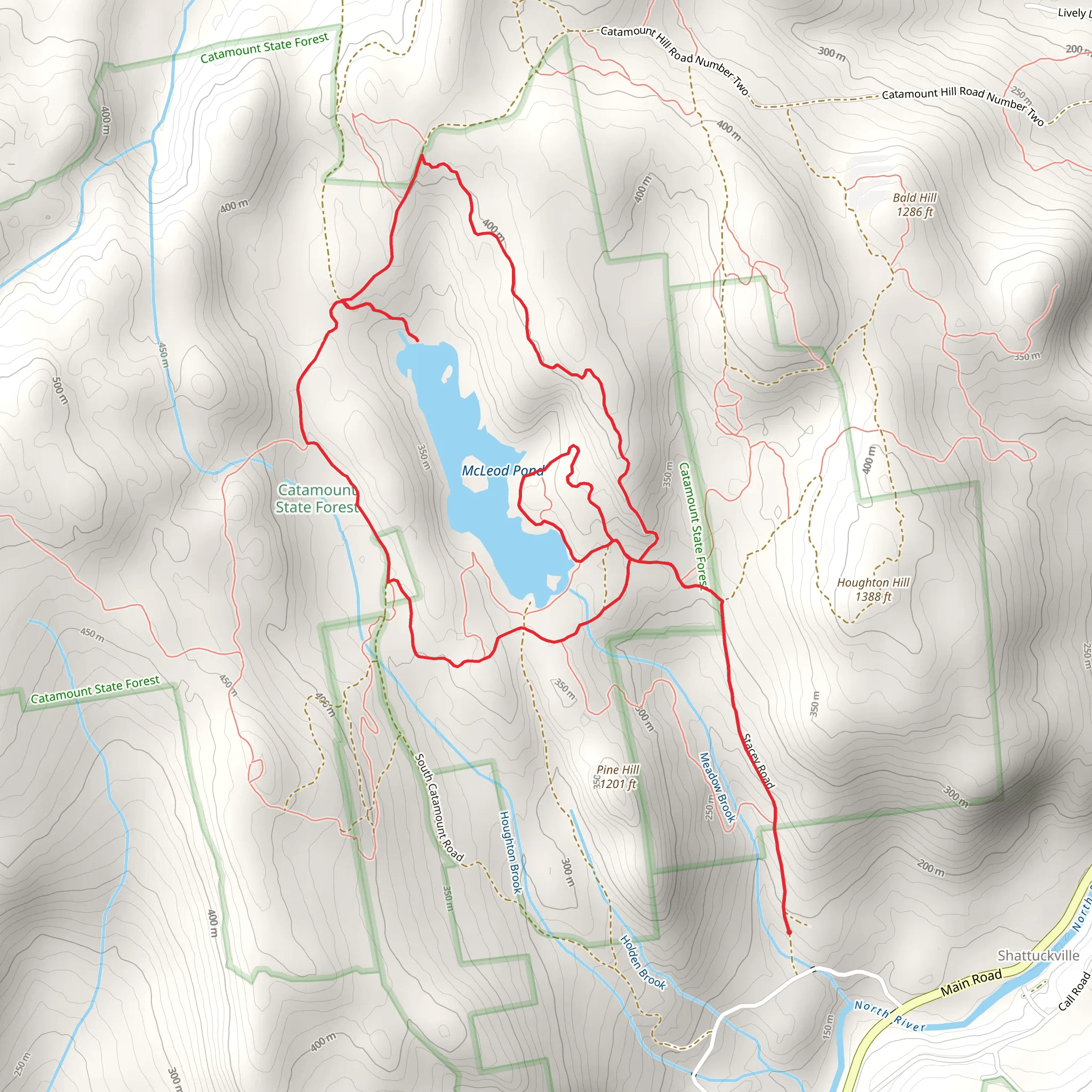 McLeod Pond from Stacey Road mobile static map