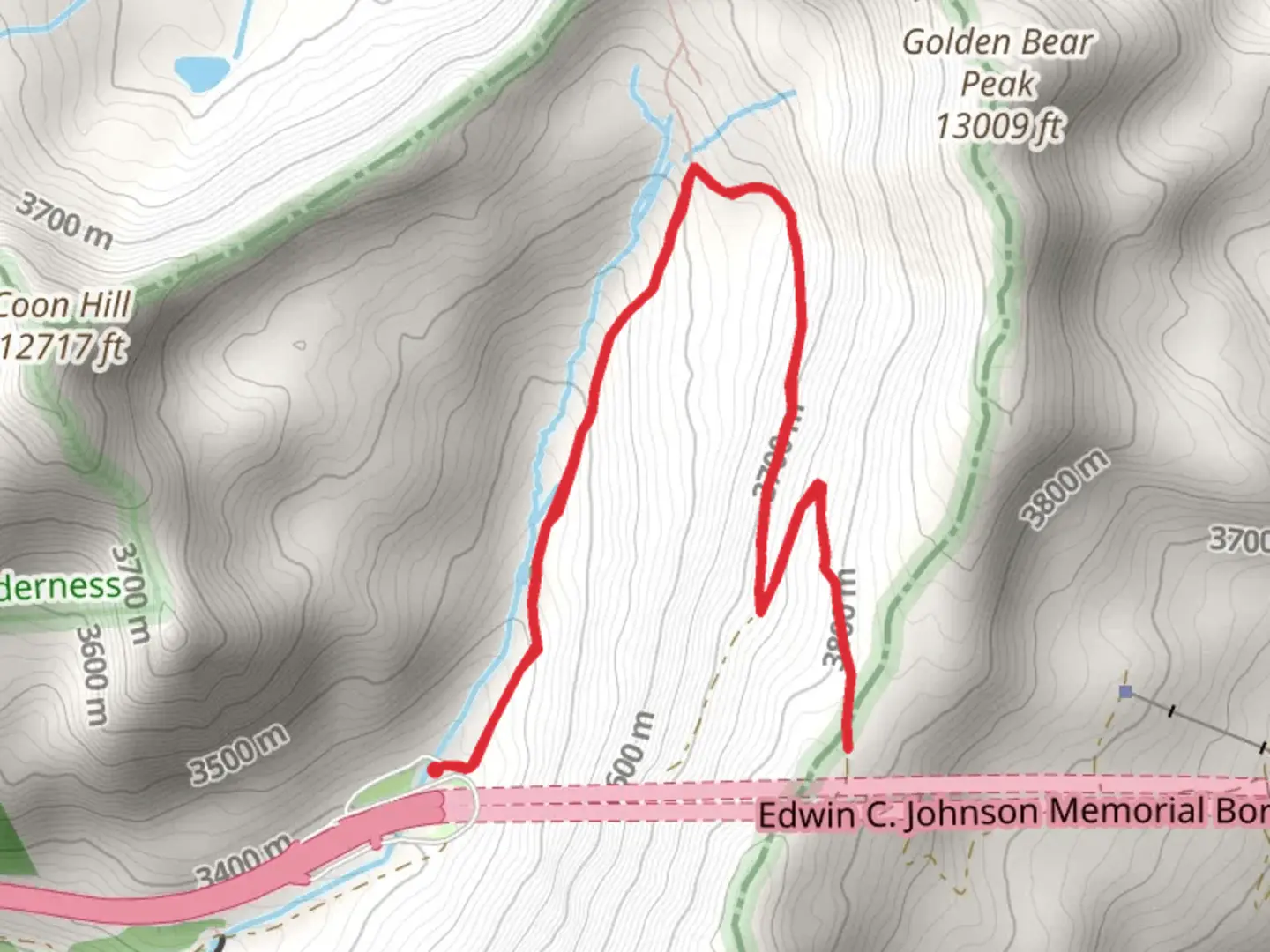 An image depicting the trail Eisenhower Memorial Bore Trail - North and its surrounding area.