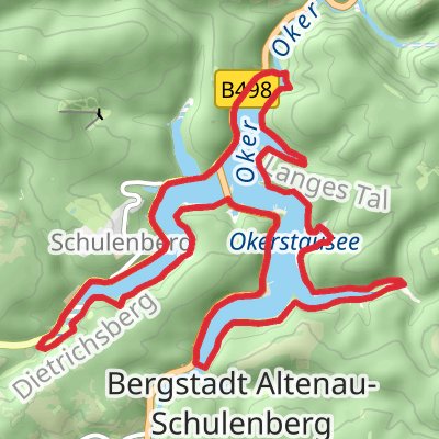Okerstausee Loop - Schulenberg mobile static map