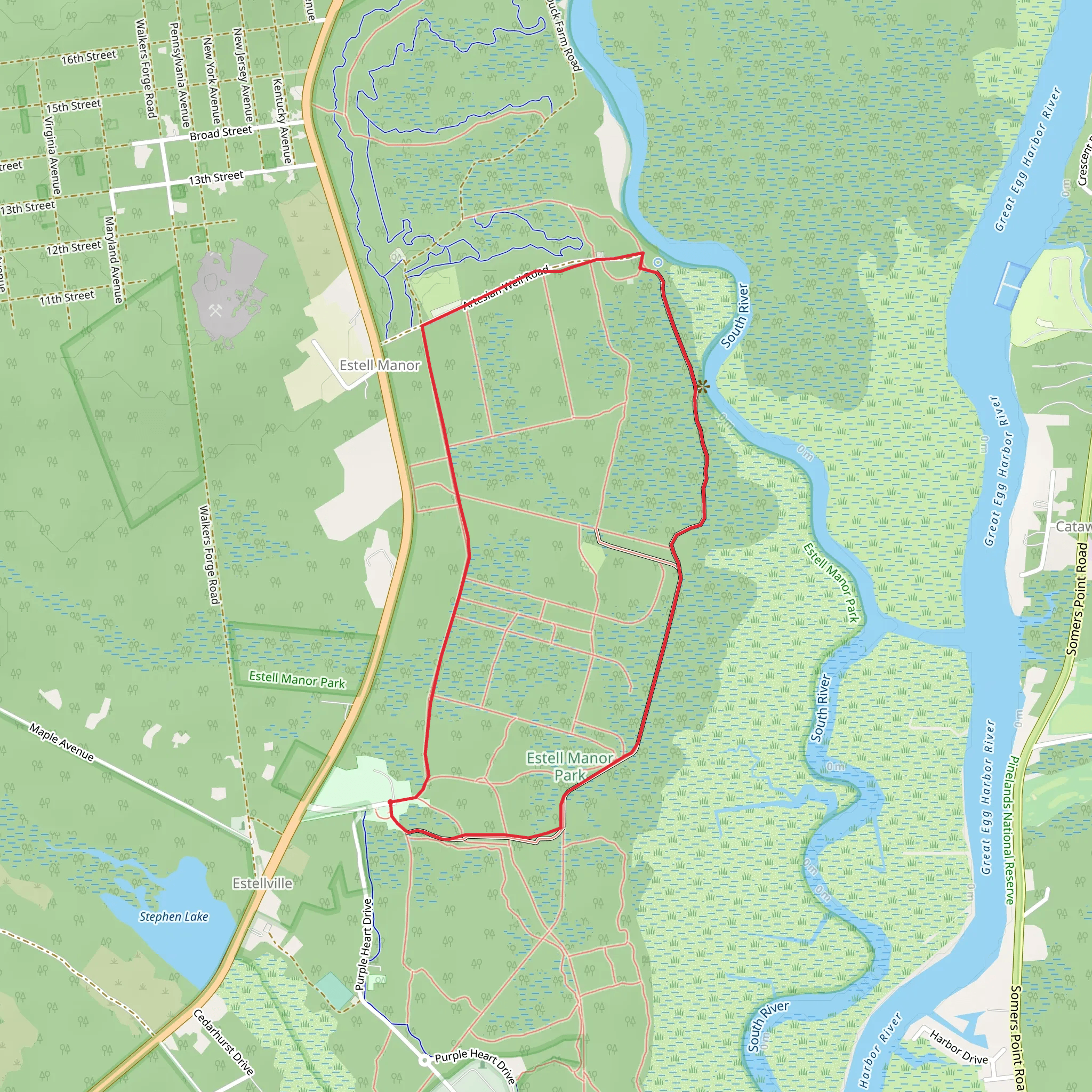 Swamp and North End Loop Trail mobile static map