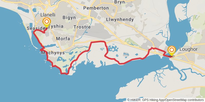 Heart of Wales Line Trail stage 13 Map