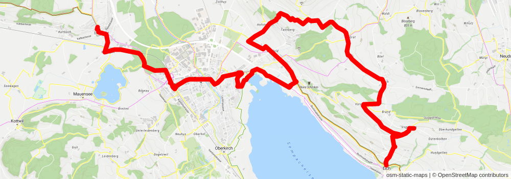 Weingüterwanderung - Sempachersee stage 2 Map