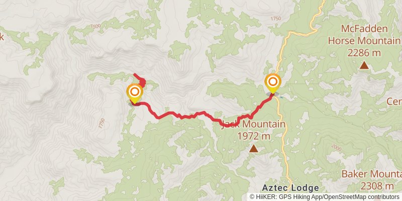 Hell's Hole Trail stage 2 Map