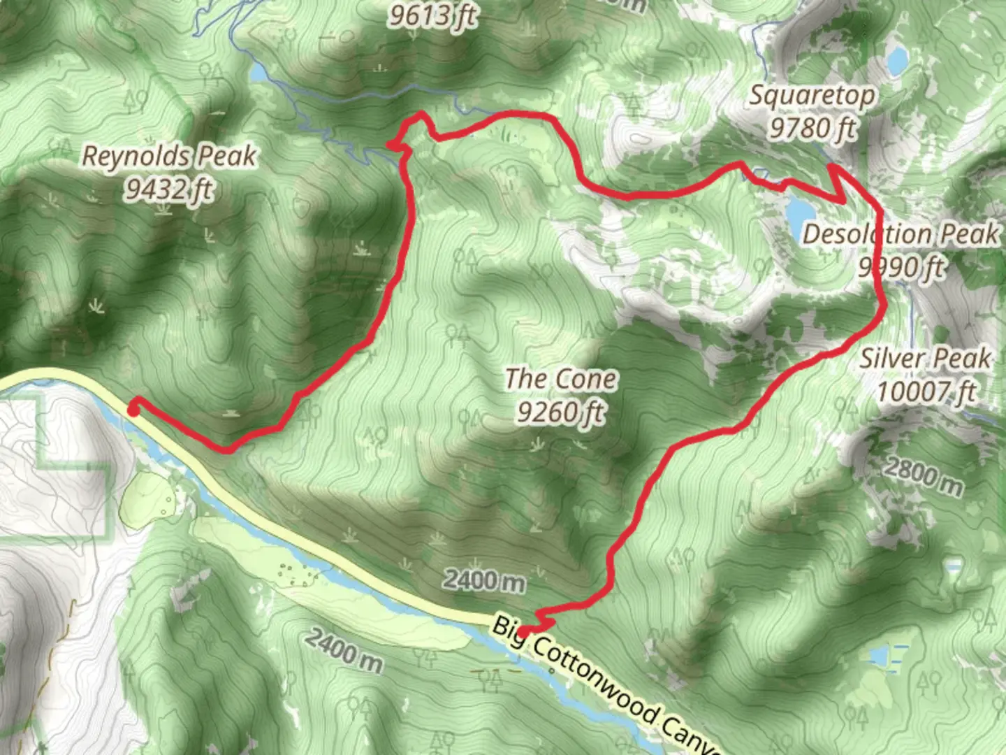 An image depicting the trail Beartrap Fork Trail and Mill D North Fork Trail and its surrounding area.