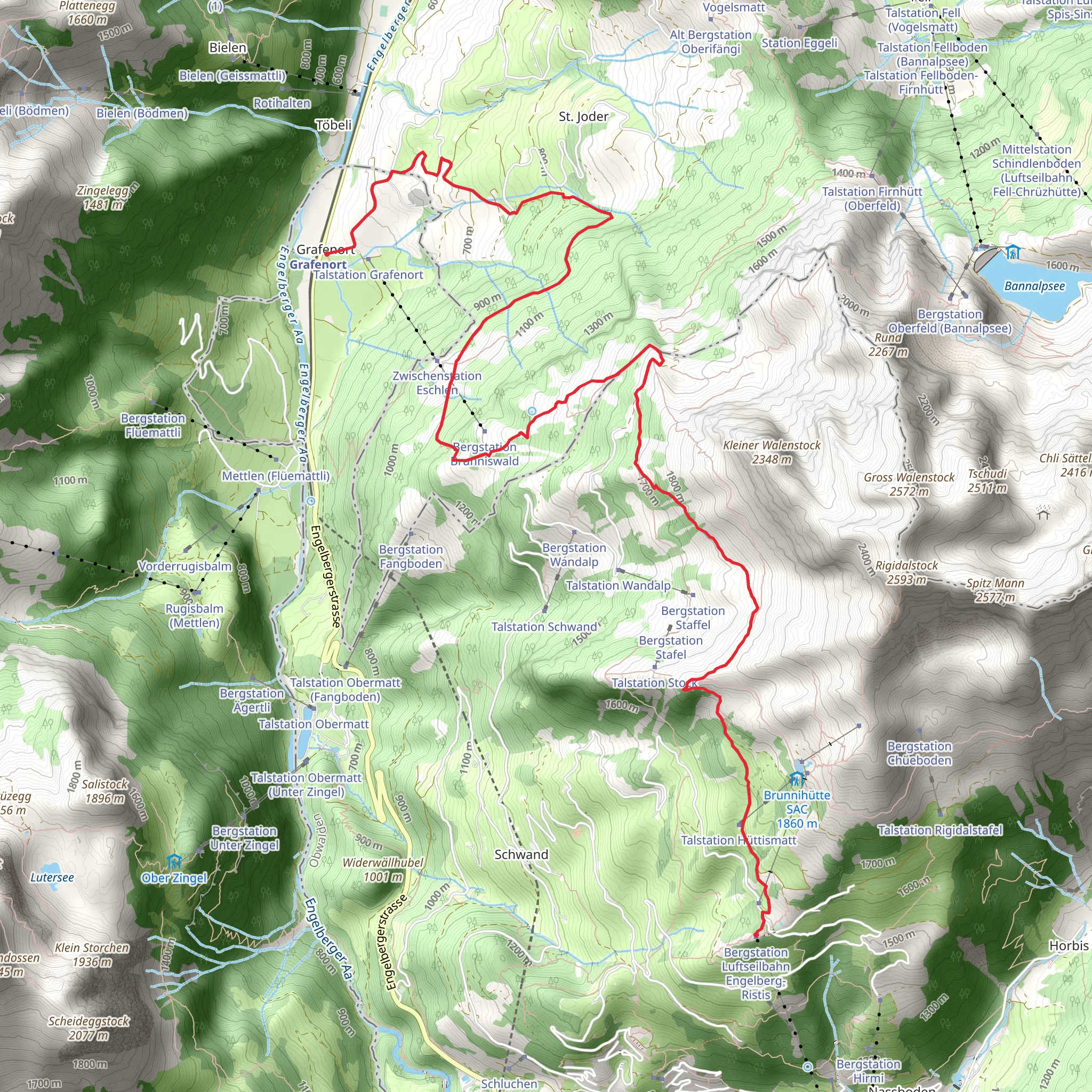 Ristis to Grafenort mobile static map