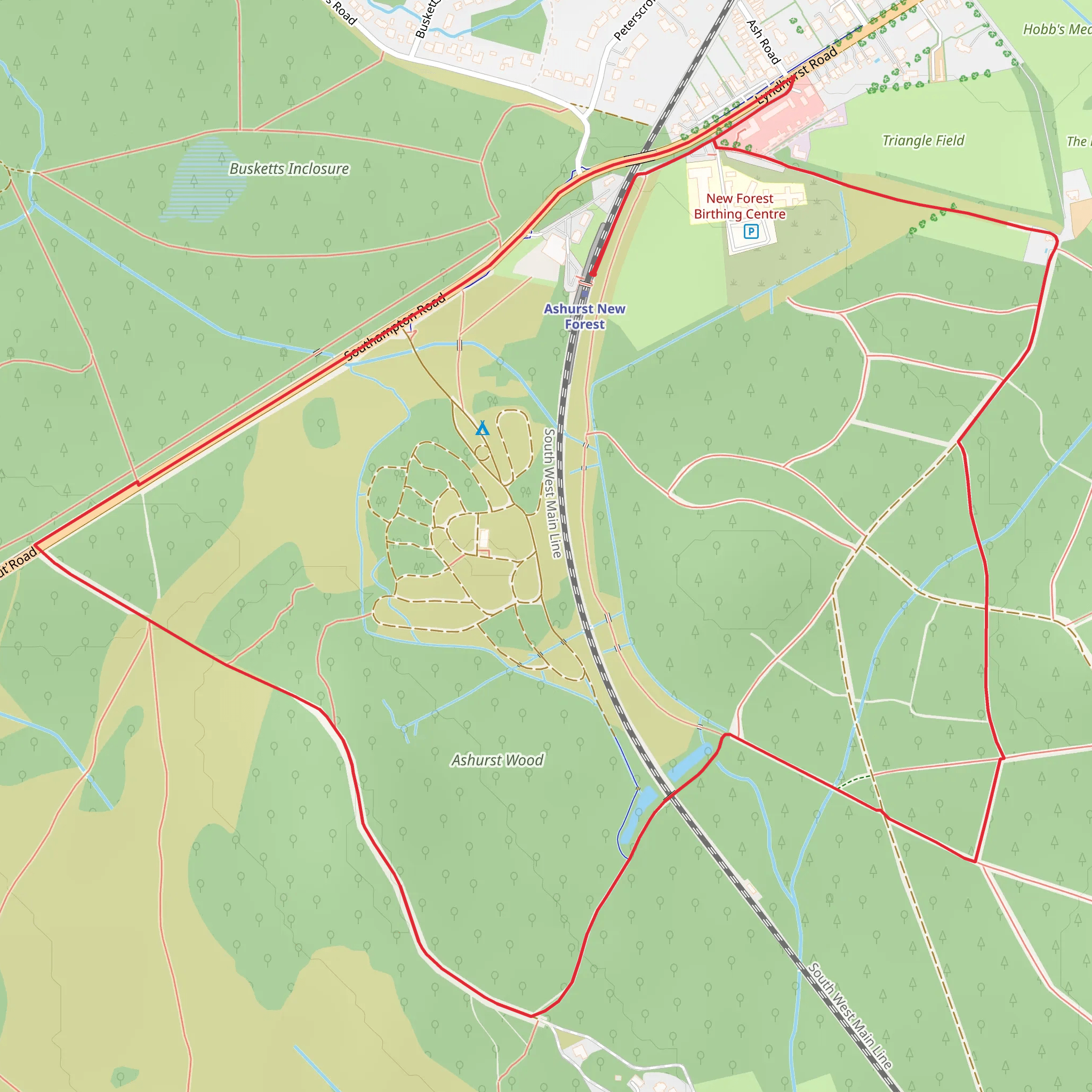 Ashurst Wood mobile static map
