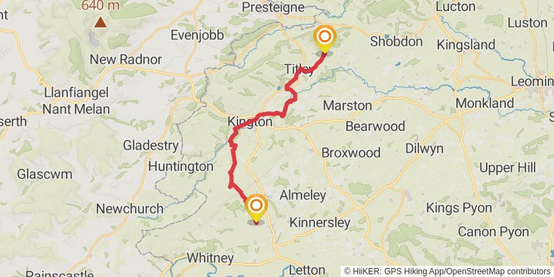 Herefordshire Trail stage 7 Map