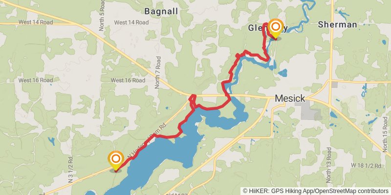 North Country Trail - Michigan Southeast stage 18 Map