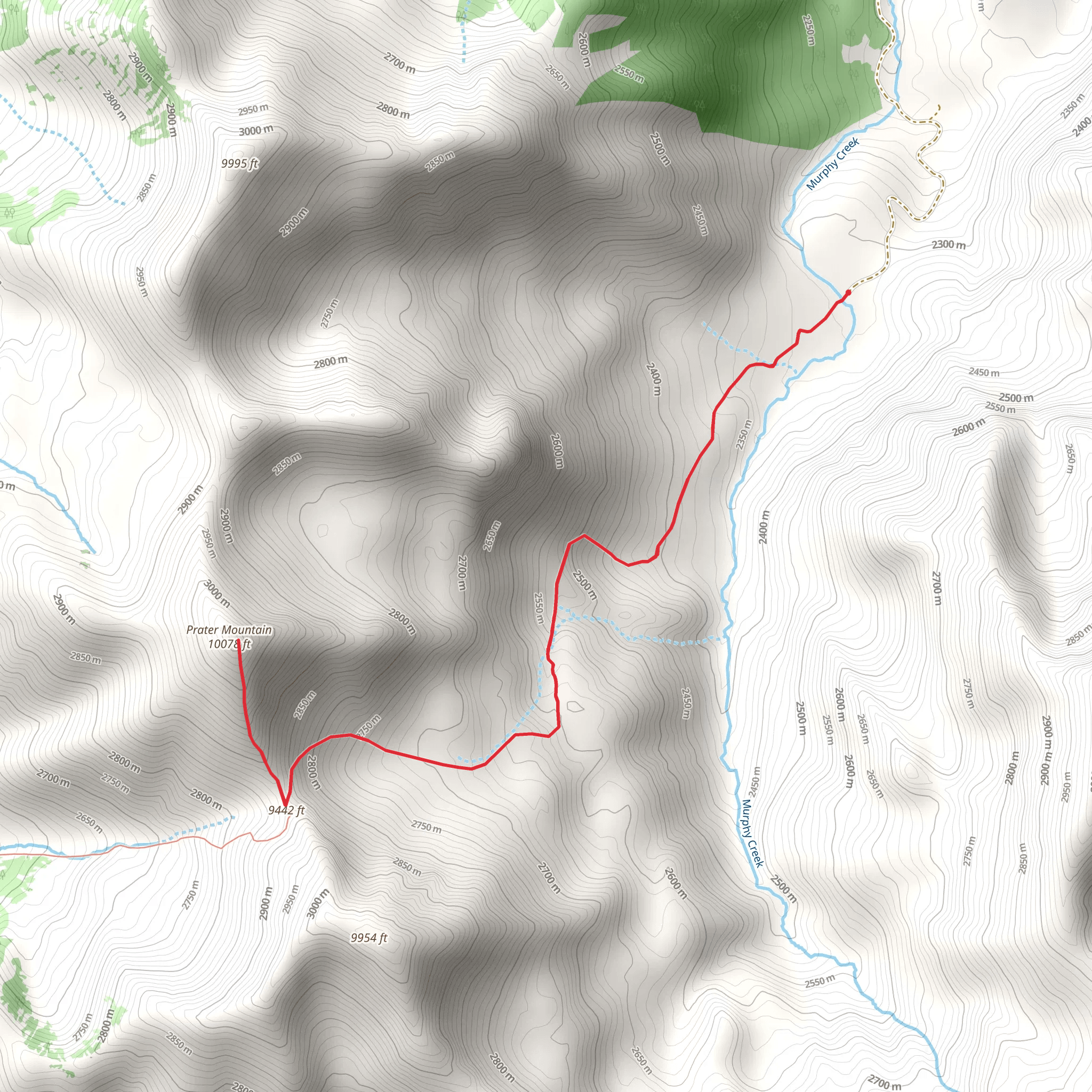 Prater Mountain mobile static map