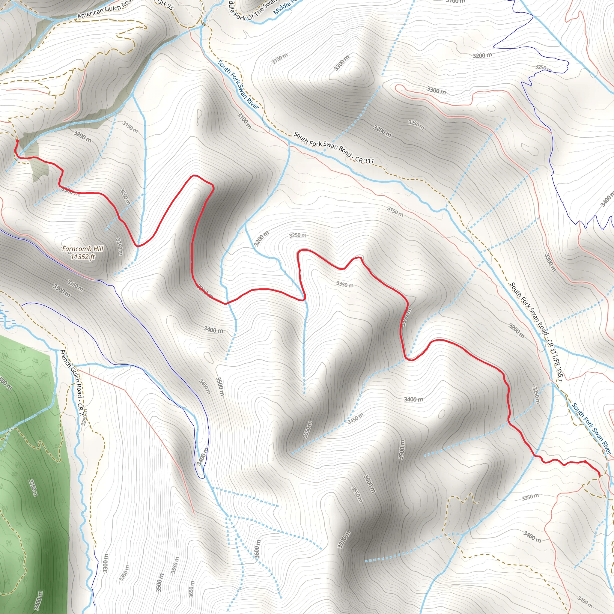 Great Flume Trail mobile static map