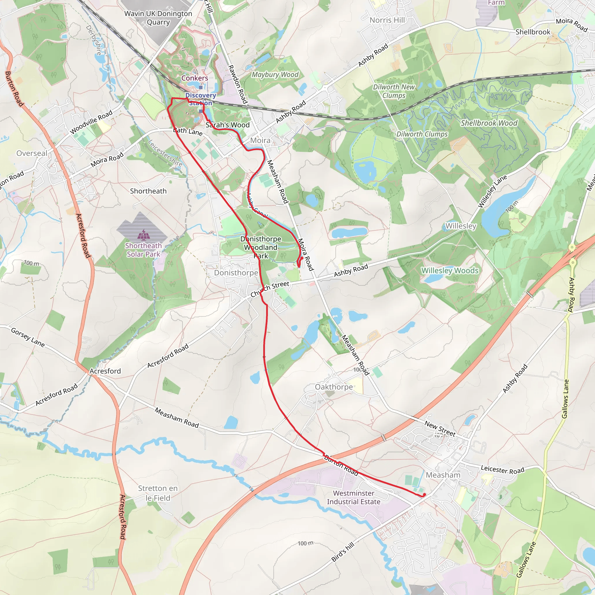 Ashby Woulds Heritage Trail mobile static map