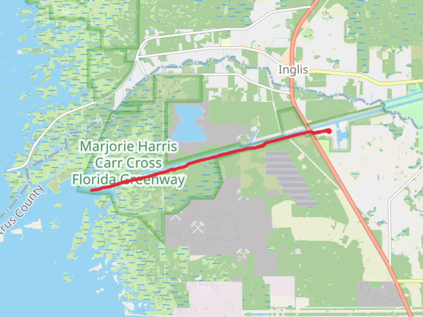 An image depicting the trail Withlacoochee Bay Trail and its surrounding area.