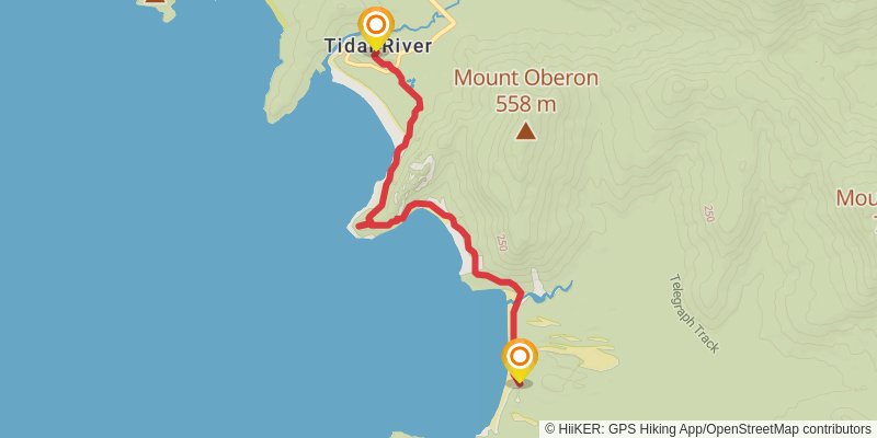 Wilsons Promontory - Southern Circuit Trail stage 3 Map