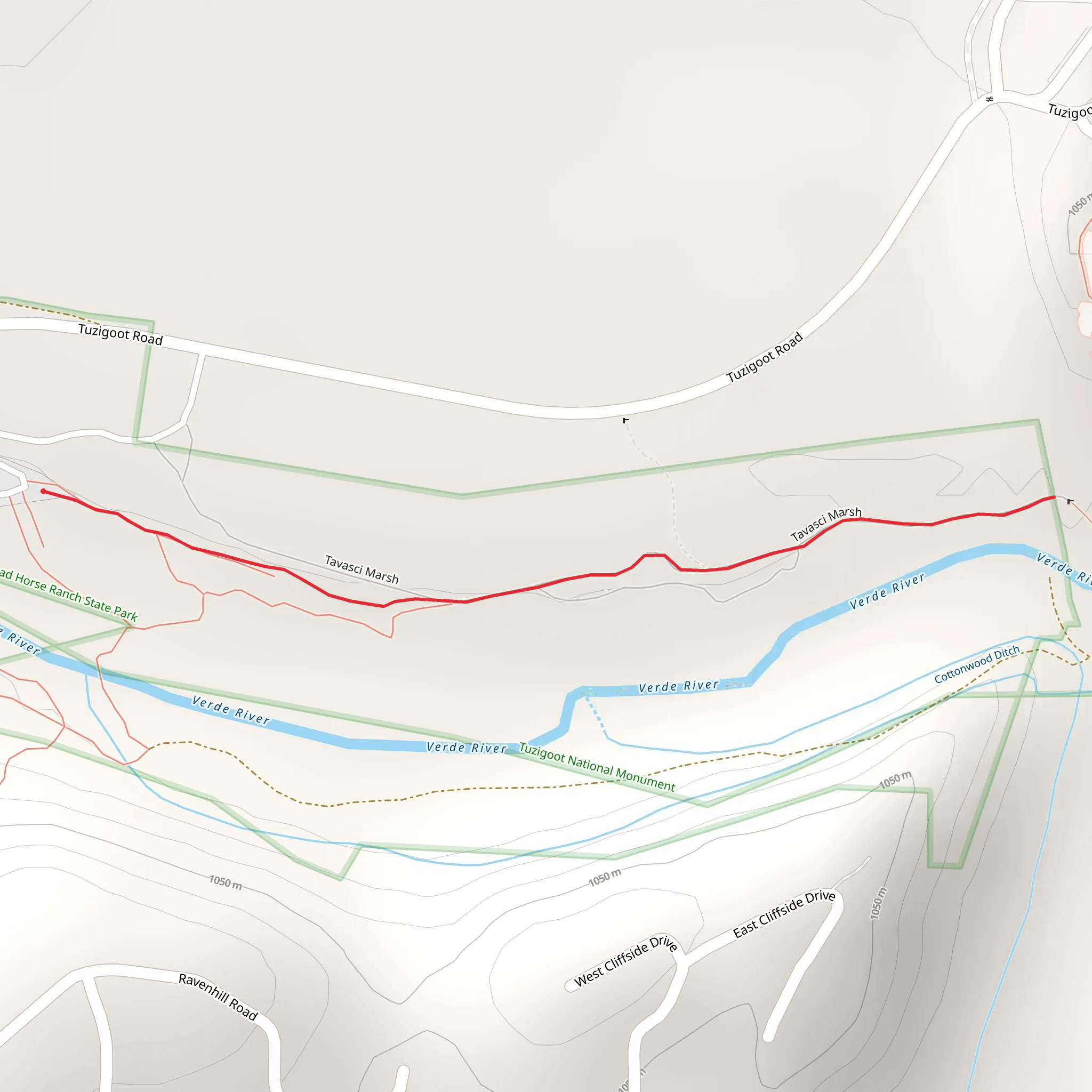 Verde River Walk mobile static map