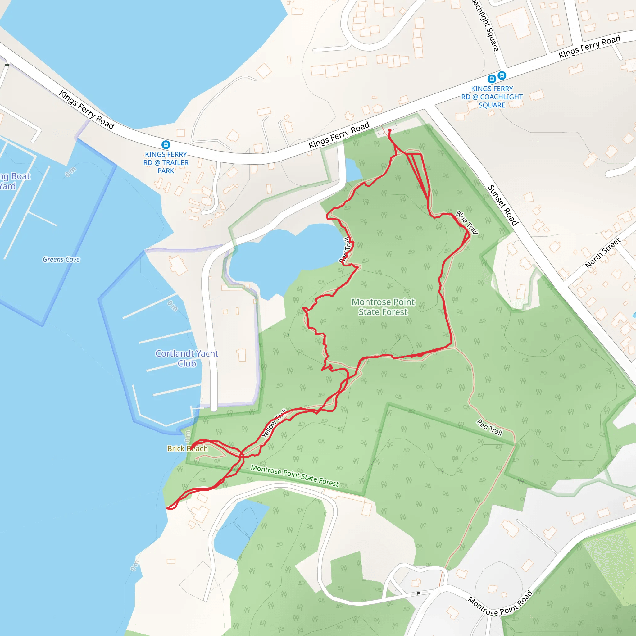 Montrose Point State Forest via Bypass Trail mobile static map