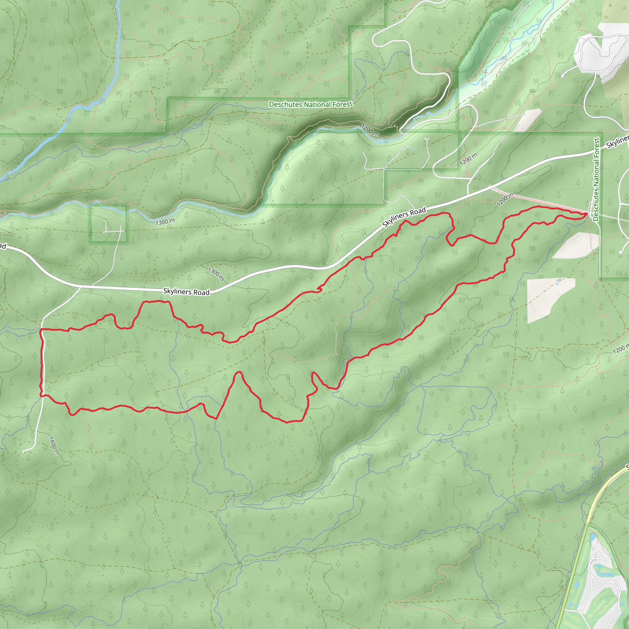 Ben's Trail, Phil's Trail and Kent's Trail Loop mobile static map