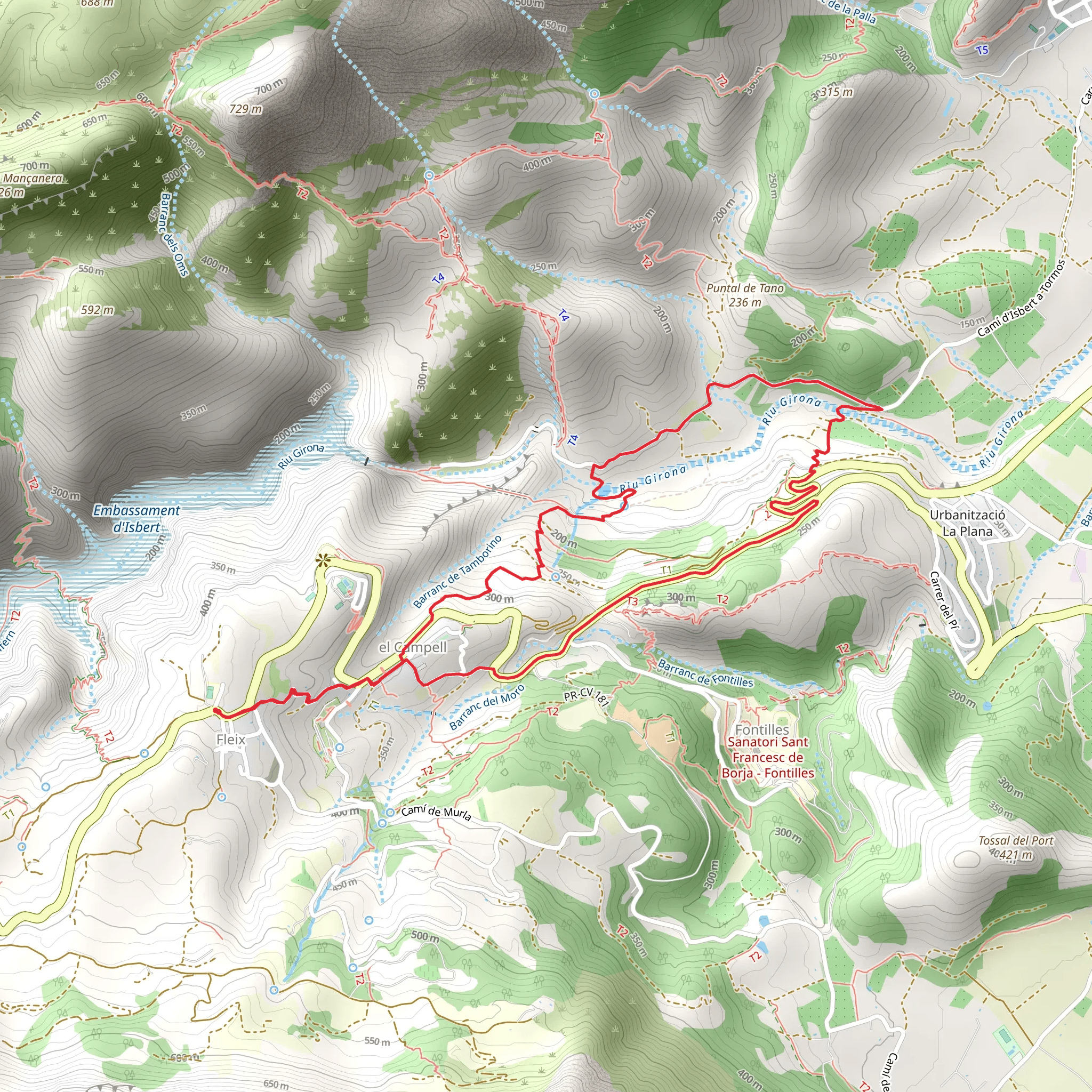 Vall de Laguart – Serra del Penyo Roc PR CV 181 mobile static map