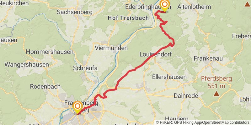 Ederhöhenweg alt 4 Map