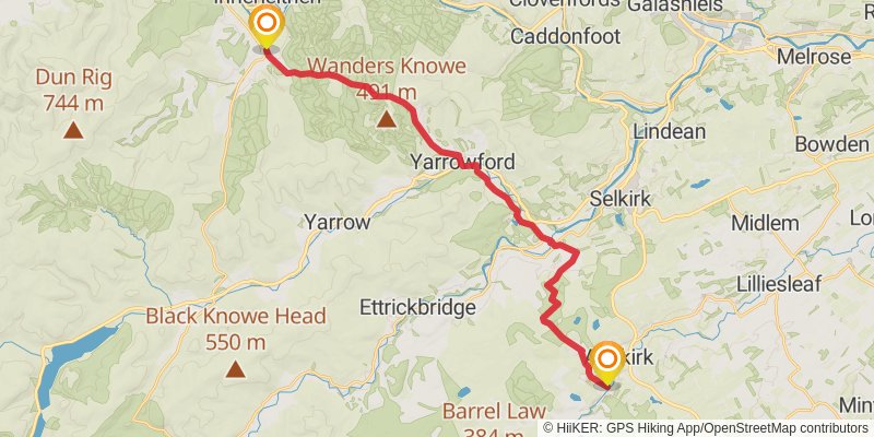 Cross Borders Drove Road stage 4 Map