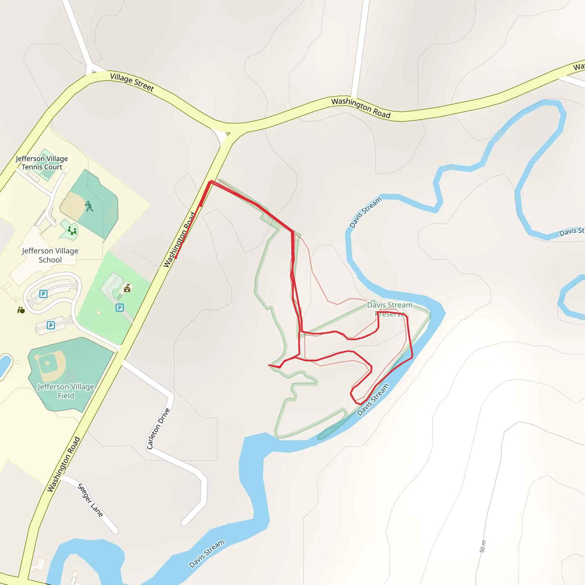 Davis Stream from Washington Road mobile static map