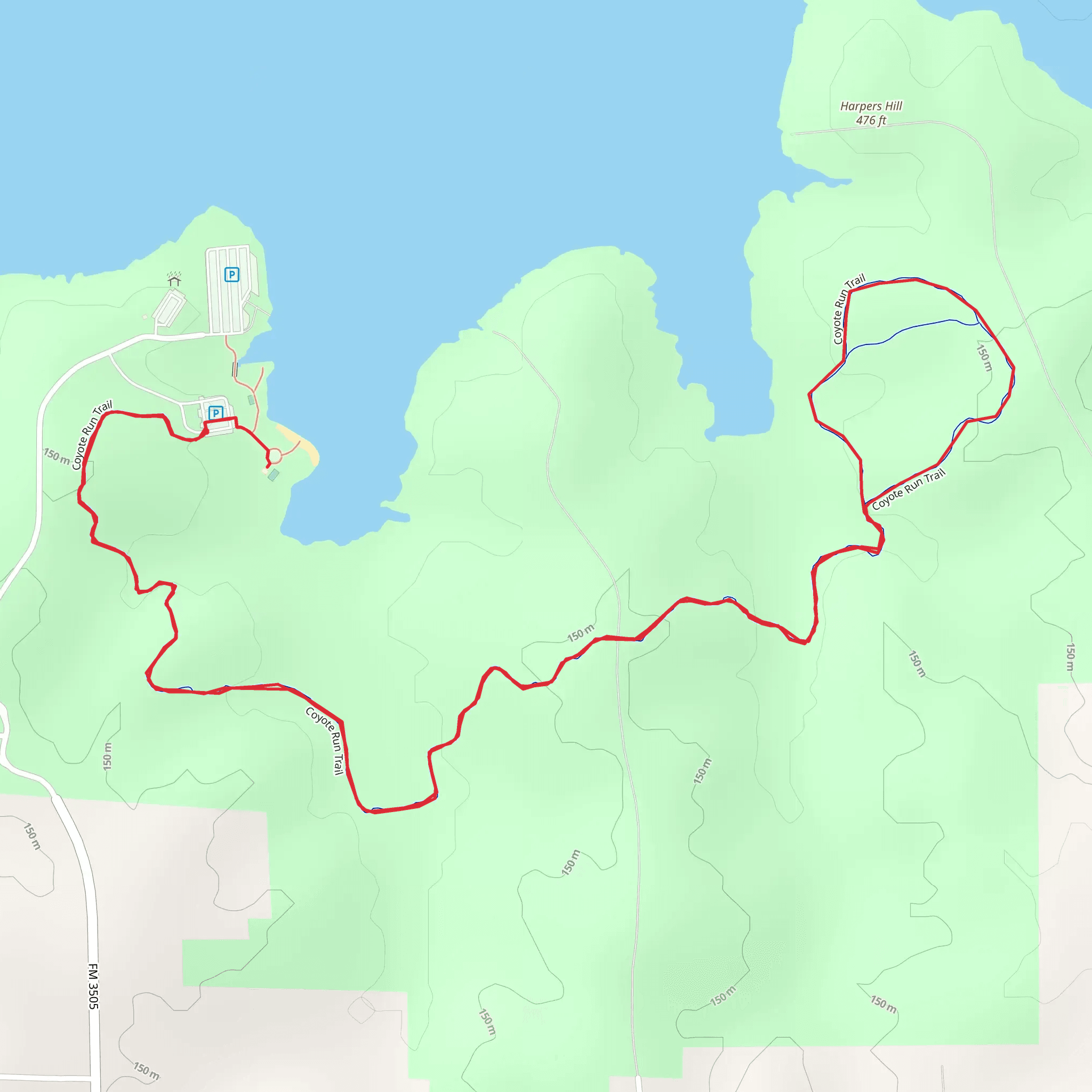 Coyote Run Trail mobile static map