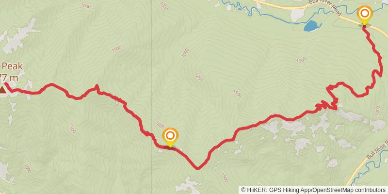 Pillick Ridge Trail stage 3 Map