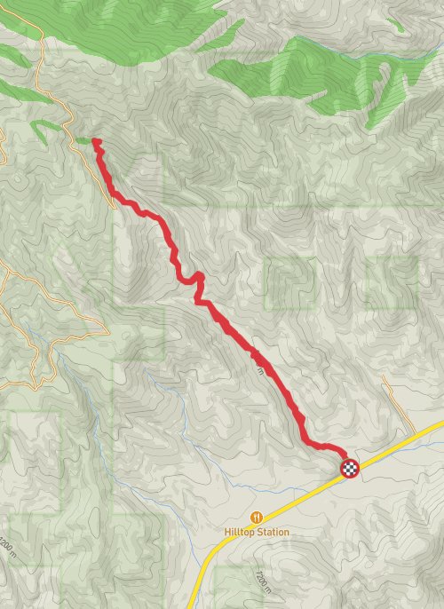 A map preview of the recording Hike on Adelman Mine Trail.