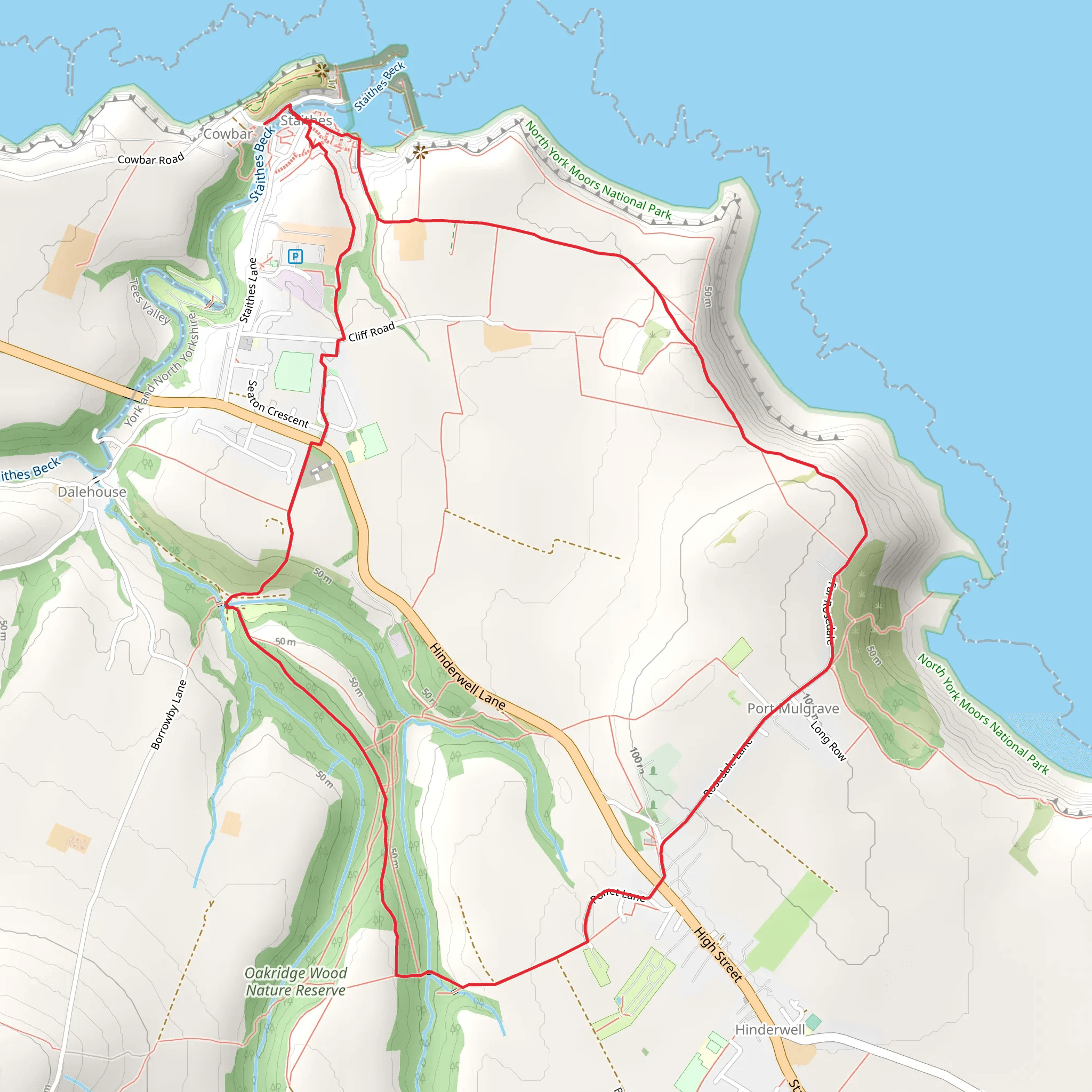 Staithes - Port Mulgrave and Hinderwell mobile static map