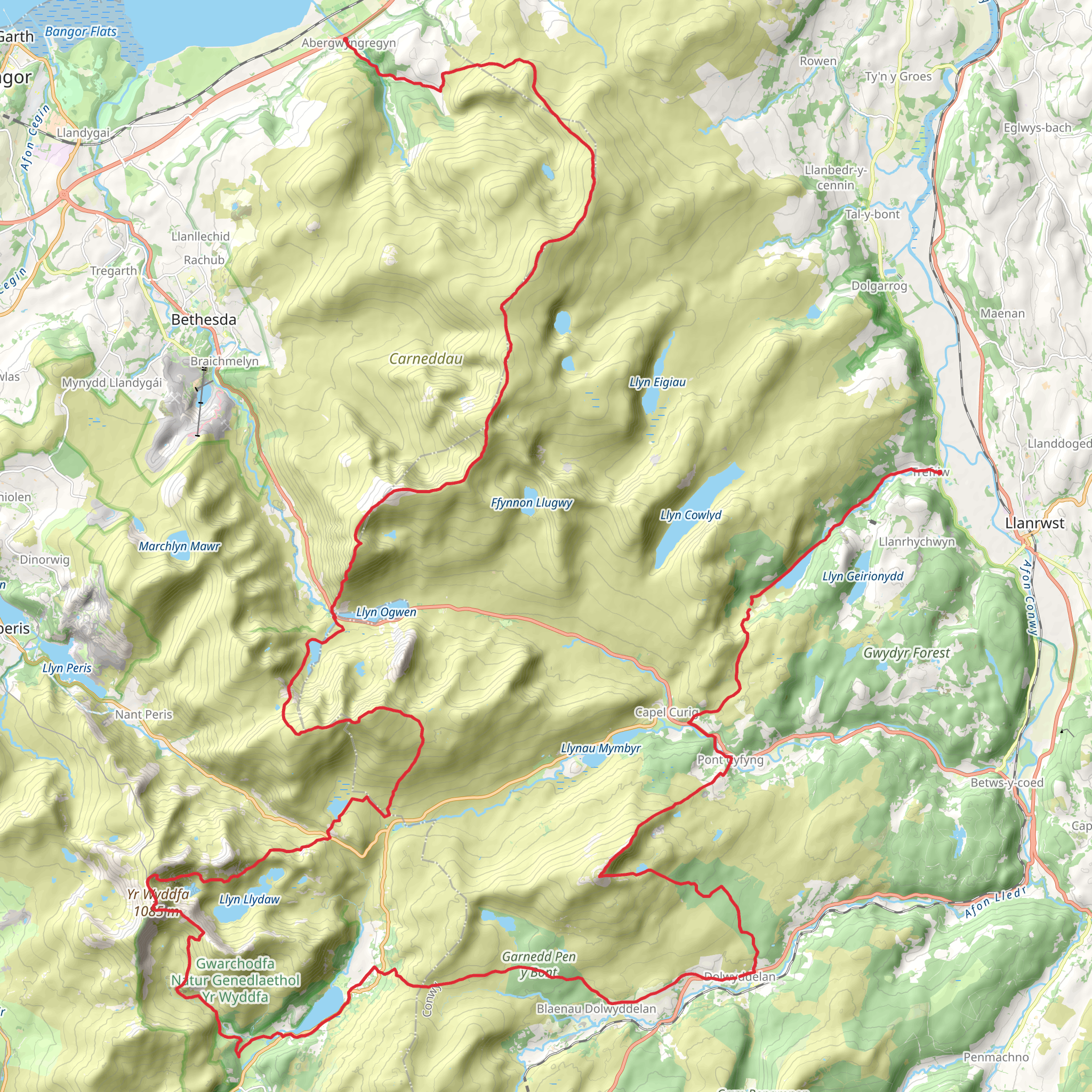Hostels Walk from Aber mobile static map