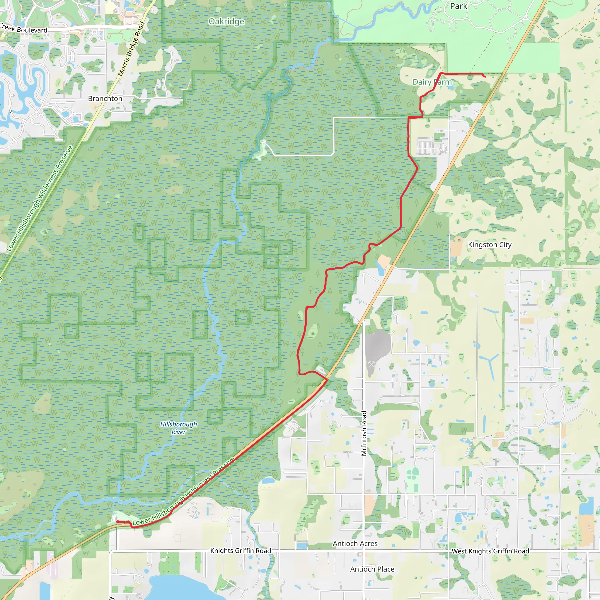 Old Fort King Trail mobile static map