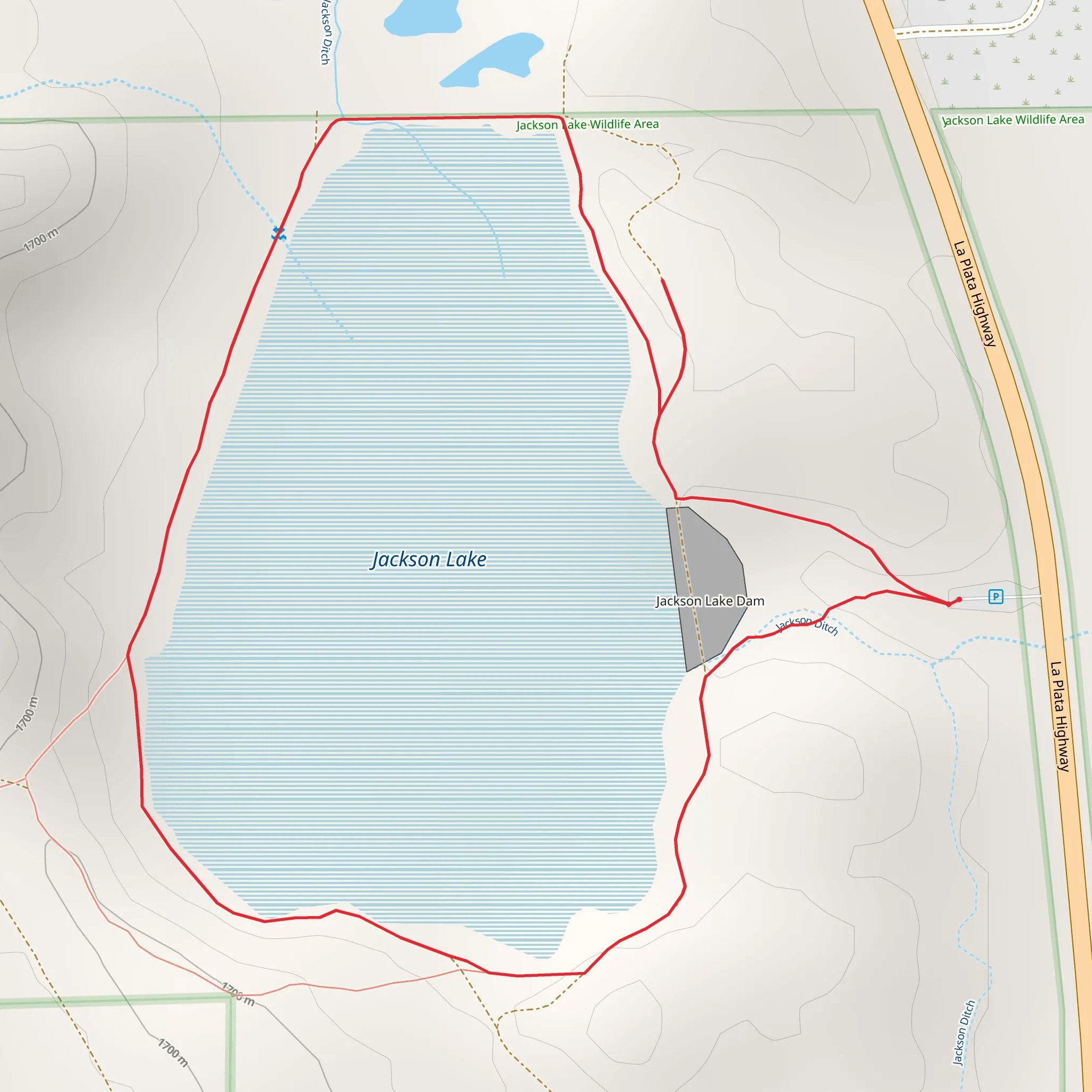 Jackson Lake Loop mobile static map