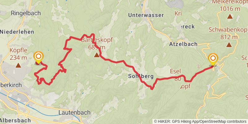 Renchtalsteig stage 6 Map