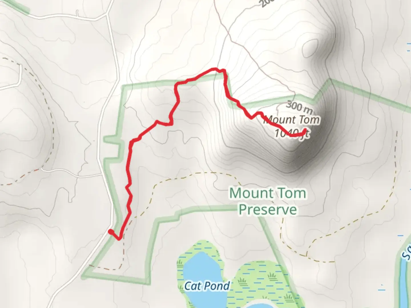 An image depicting the trail Mount Tom Trail and its surrounding area.
