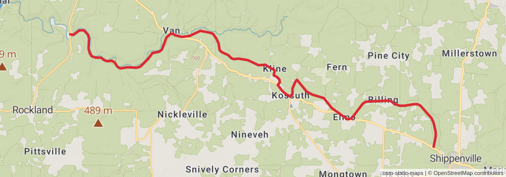 American Perimeter Trail - Northern Appalachian Primary stage 12 Map