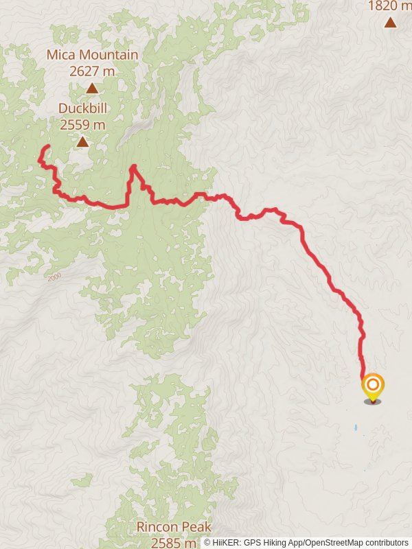 Manning Camp Trail mobile static map