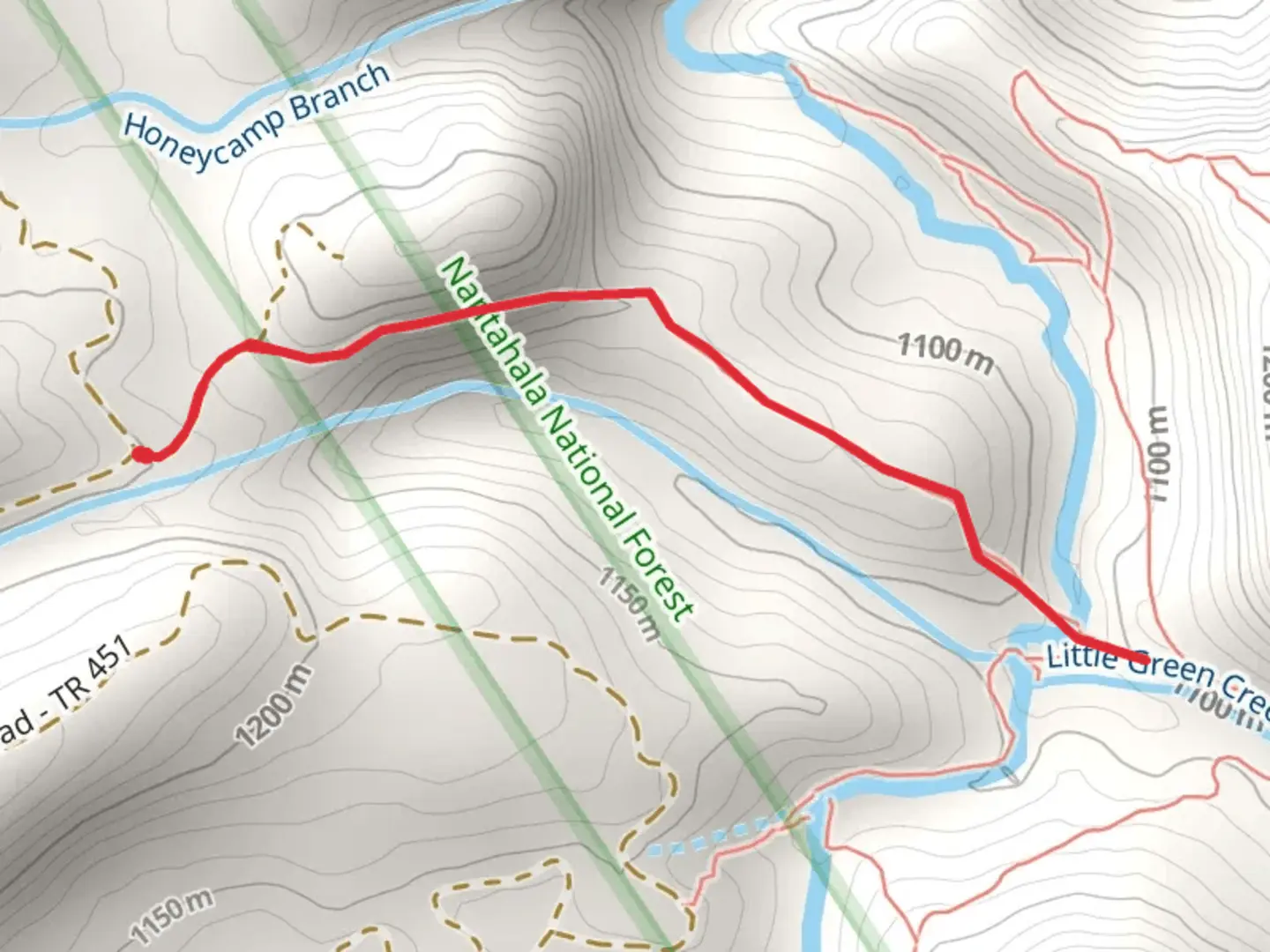 An image depicting the trail Riding Ford Trail and its surrounding area.