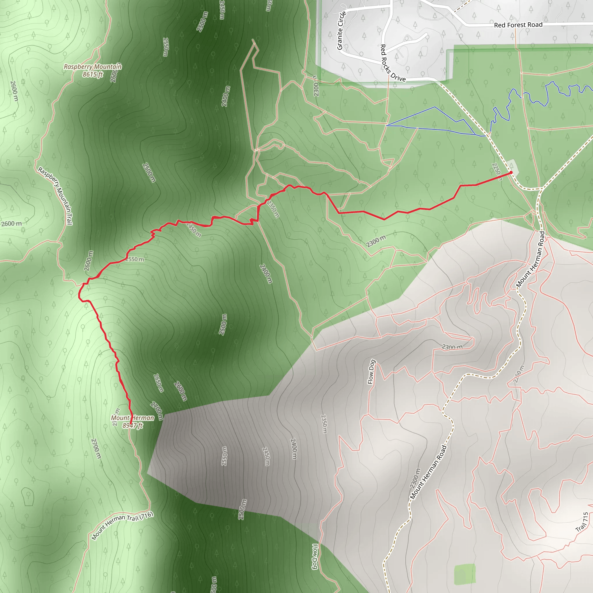 Mount Herman mobile static map