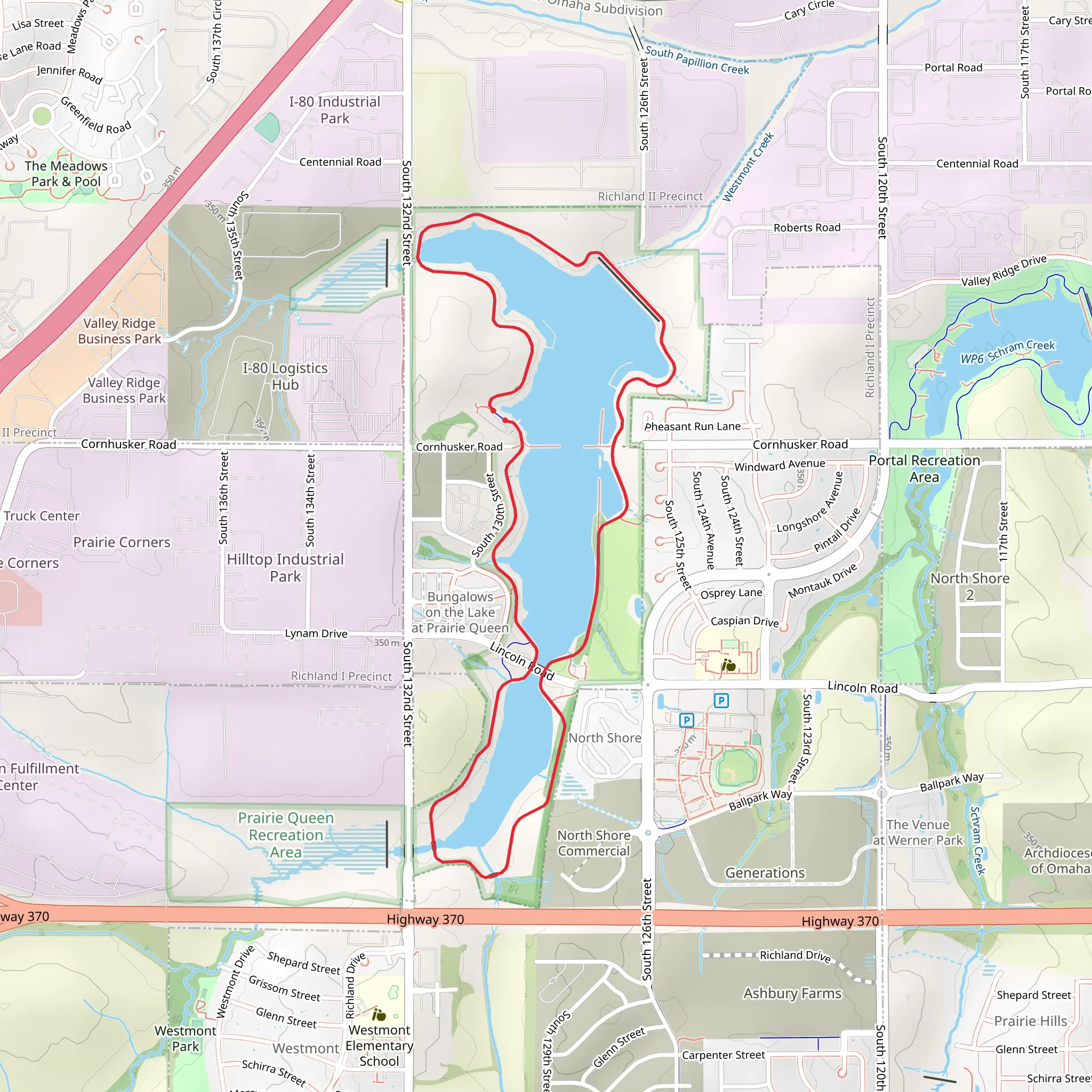 Prairie Queen Lake Loop mobile static map