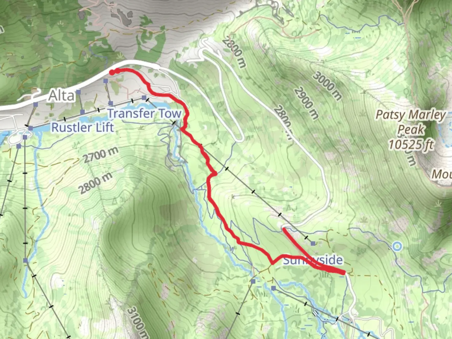 An image depicting the trail Upper Albion Meadows Trail and its surrounding area.