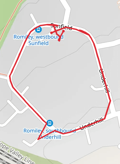 Stockport Walking mobile static map