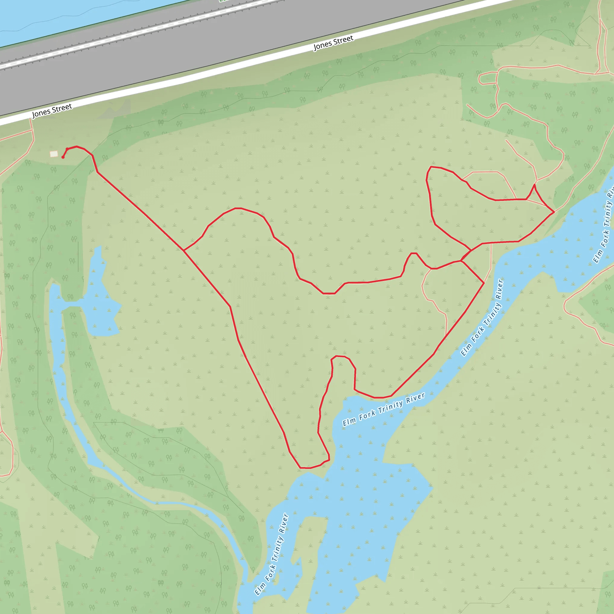 Elm Fork Trinity River Loop mobile static map