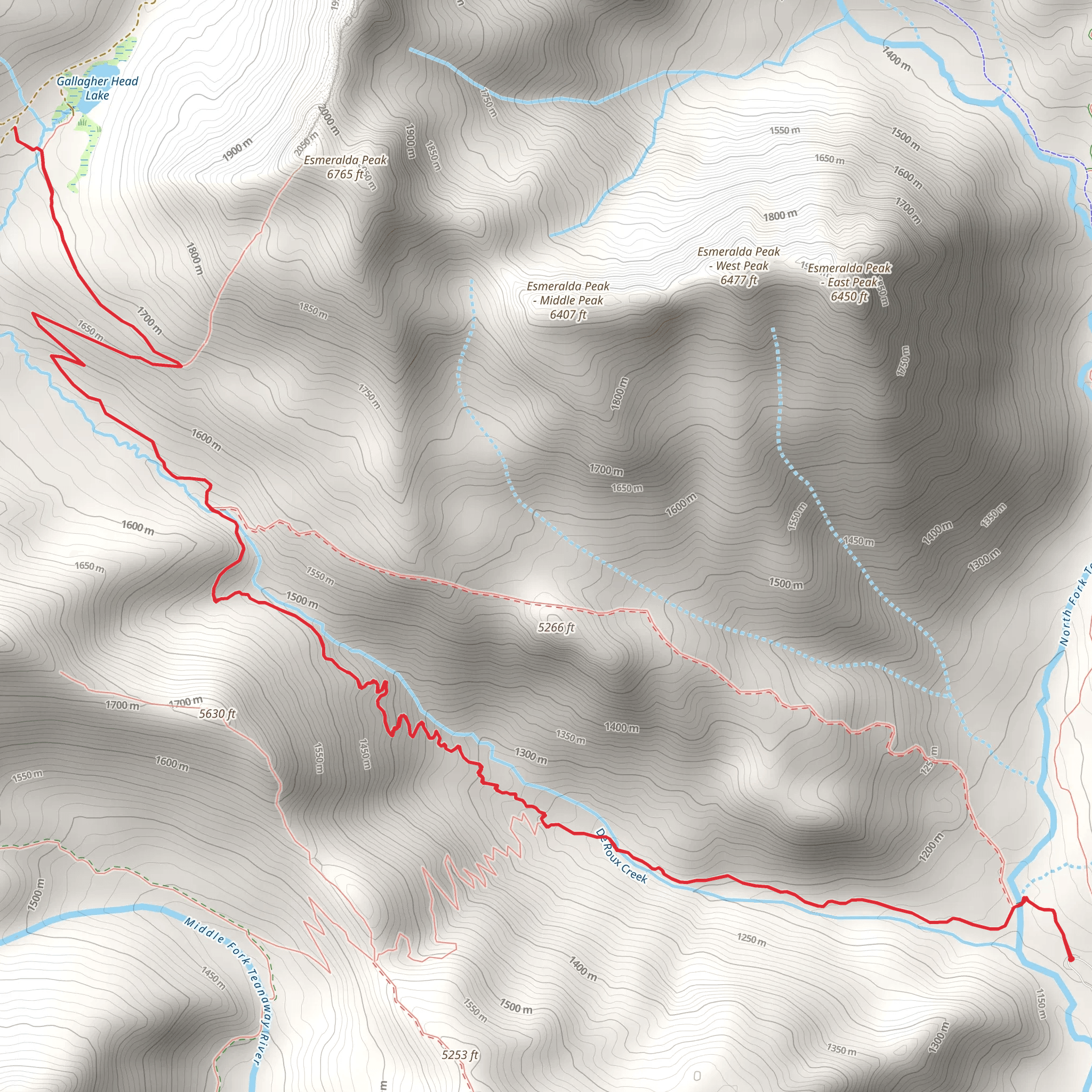Boulder De Roux Trail - Short mobile static map