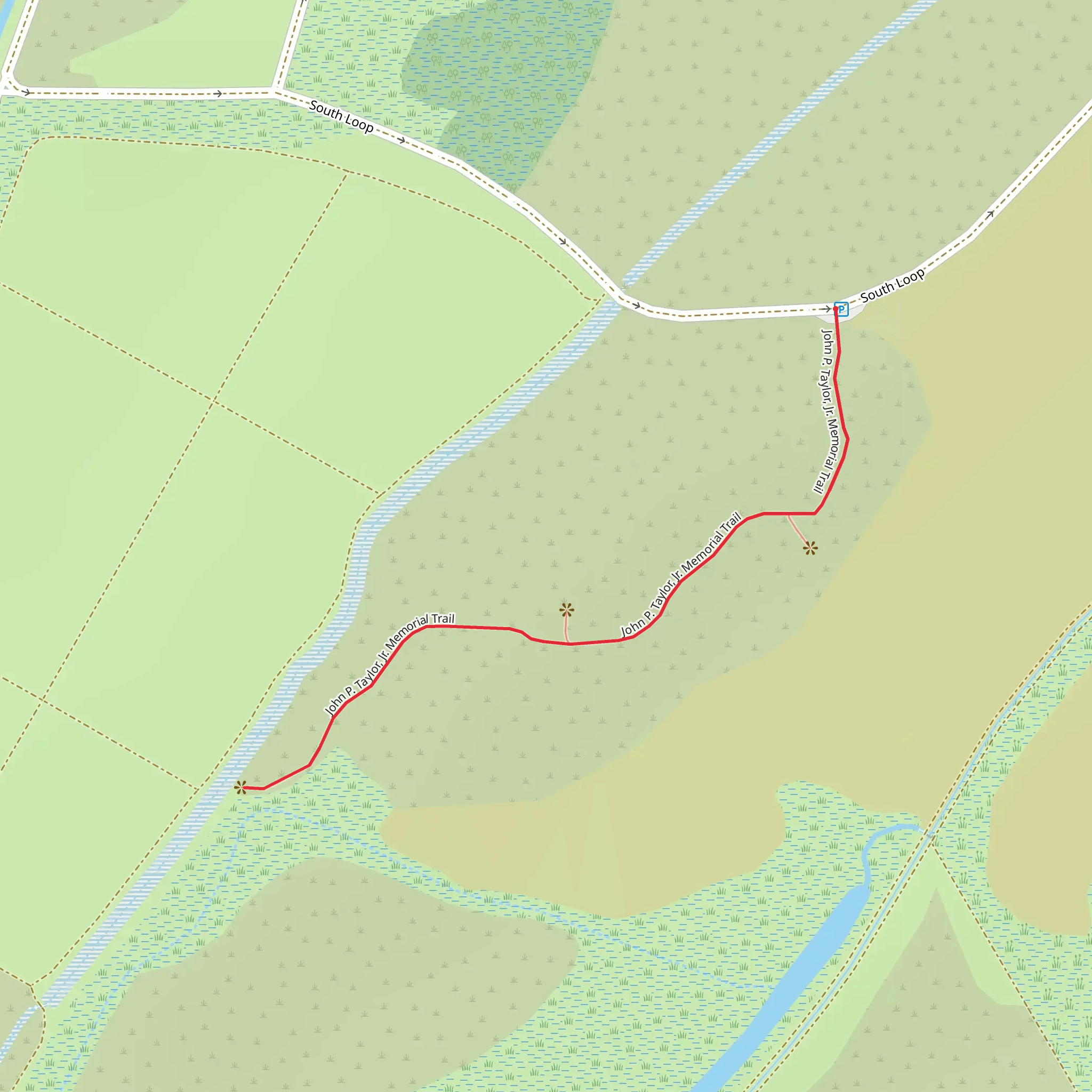 John P Taylor, Jr Memorial Trail mobile static map