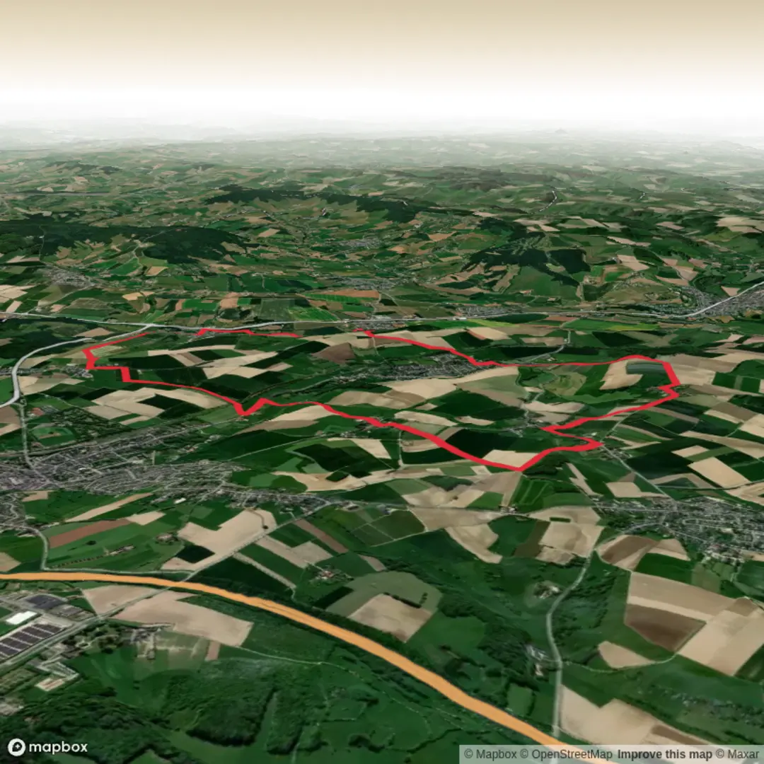 An image depicting the trail Trintelen via Putsweg and Zwarte Brugweg and its surrounding area.