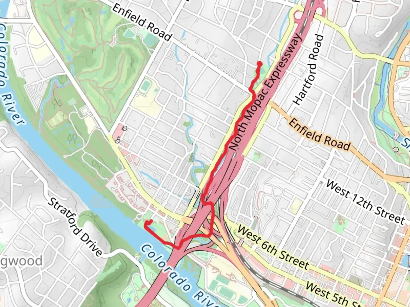 An image depicting the trail Lady Bird Lake Hike Trail and its surrounding area.