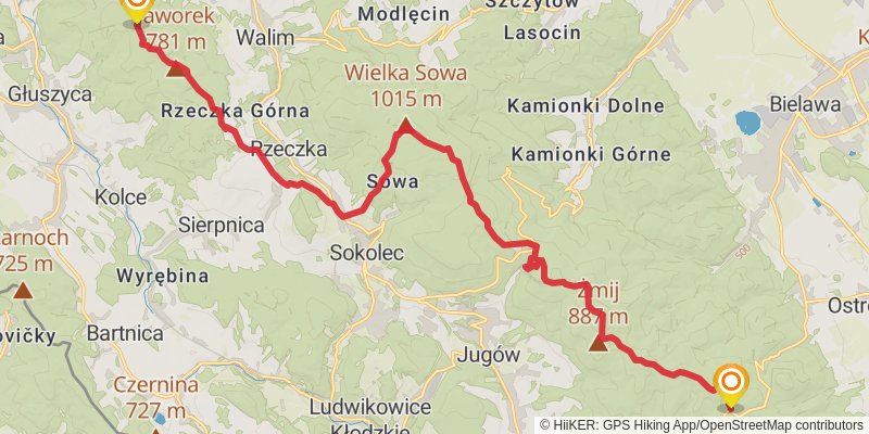 Main Sudety Trail stage 10 Map
