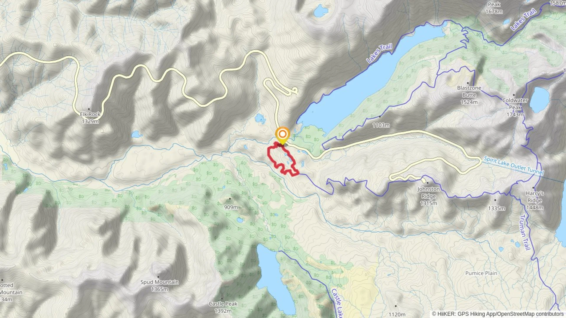 An image depicting the trail Hummocks Loop Trail and its surrounding area.