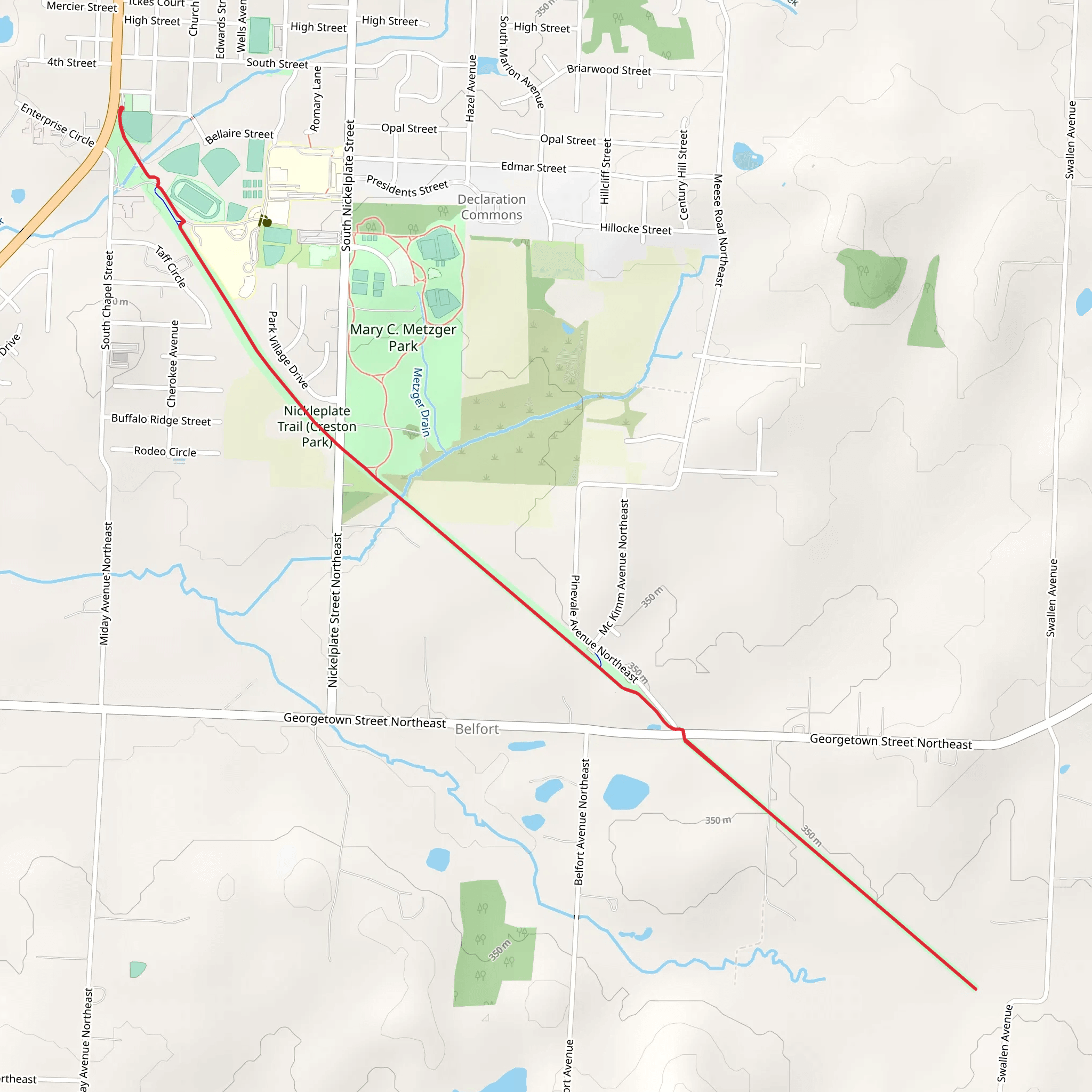 Nickleplate Trail mobile static map