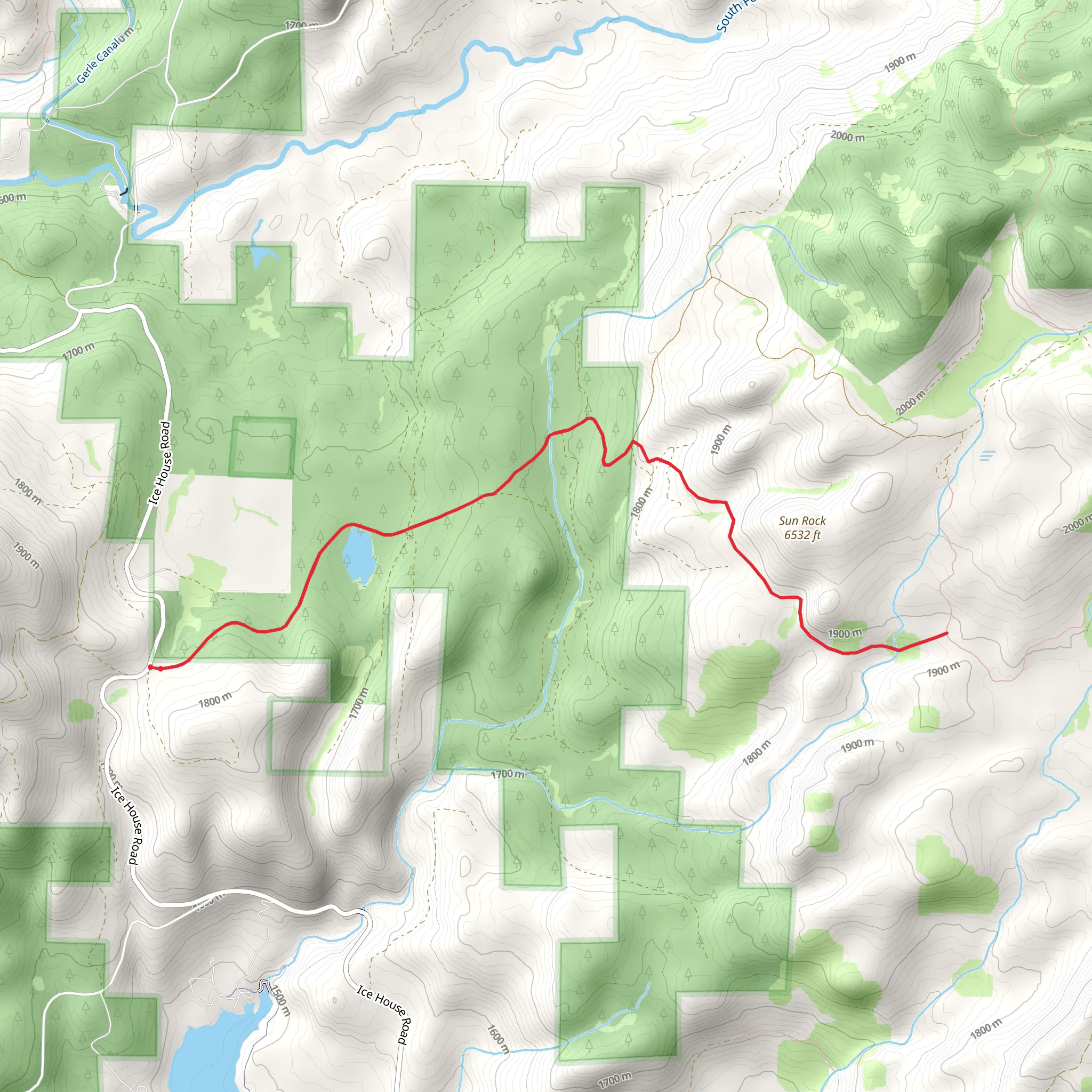 Sunrock Trail mobile static map