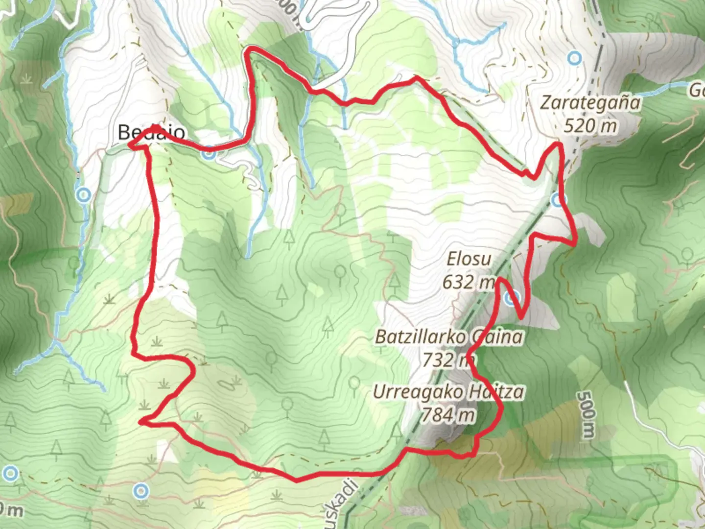 An image depicting the trail Return to Zarate PR GI 2007 and its surrounding area.